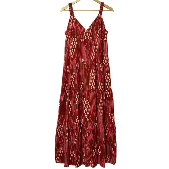 Hatch Maternity Dress 2 Clay Ikat Katherine Maxi Sleeveless Lightweight NWT - Picture 2 of 9